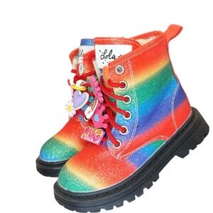 Lola Kids Colorful Glitter Boots